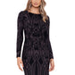 Vestido longo feminino Betsy &amp; Adam com brilho, preto, tamanho 14