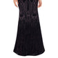 Vestido longo feminino Betsy &amp; Adam com brilho, preto, tamanho 14