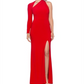 Vestido Aqua Feminino Um Ombro Vermelho Tamanho 12