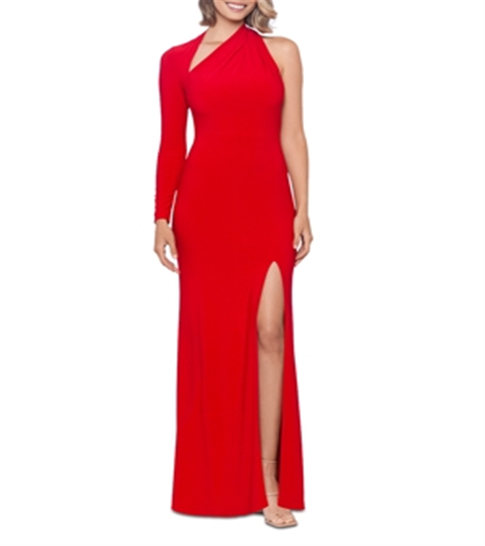 Vestido Aqua Feminino Um Ombro Vermelho Tamanho 12