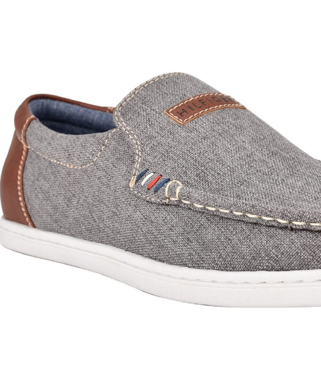 Tênis Tommy Hilfiger Masculino Carlid Linen Slip-On Cinza Tamanho 8,5 M
