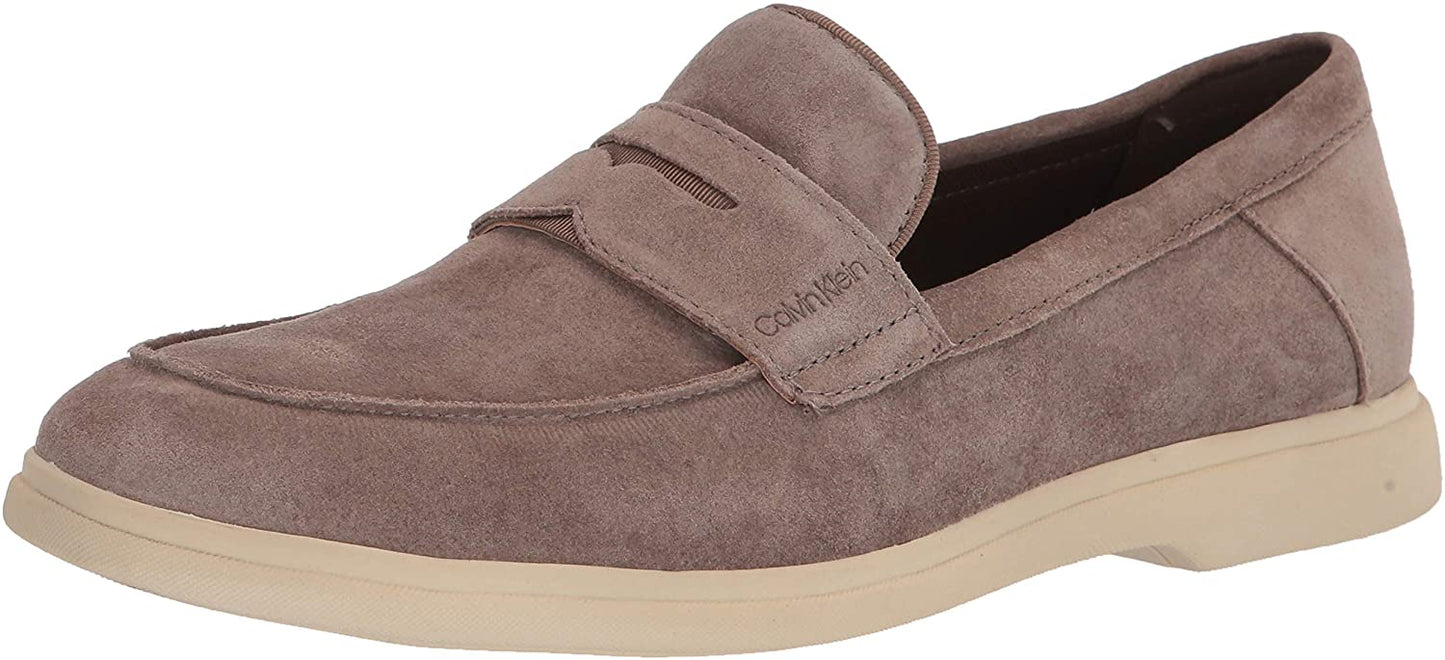 Calvin Klein Trapper Slip On Penny Loafers Masculinos Marrom Tamanho 11M