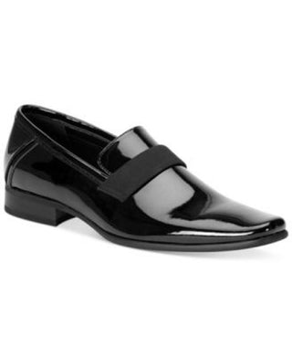 Calvin Klein Men's Bernard Slip On Dress Shoes Black Size 10.5 M