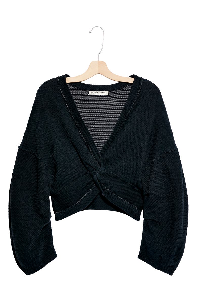 Top torcido feminino Free People Fall For You tamanho médio - bege