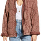 Jaqueta acolchoada feminina Free People com manga dolman, vermelha, tamanho grande