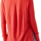 Blusa térmica feminina Free People, manga comprida, gola redonda, vermelha, tamanho X-S