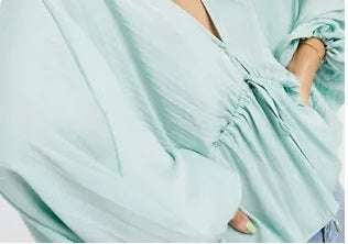 Blusa Elouise Feminina Free People Azul Tamanho X-S