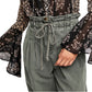 Blusa feminina com estampa Serena e botões, preta, tamanho extragrande, da Free People