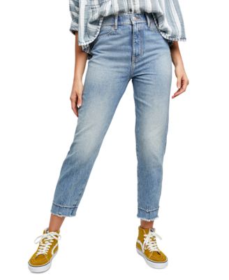Calça Jeans Free People Marion Cintura Alta Azul Celeste Tamanho 26