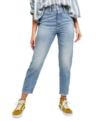 Calça Jeans Free People Marion Cintura Alta Azul Celeste Tamanho 26