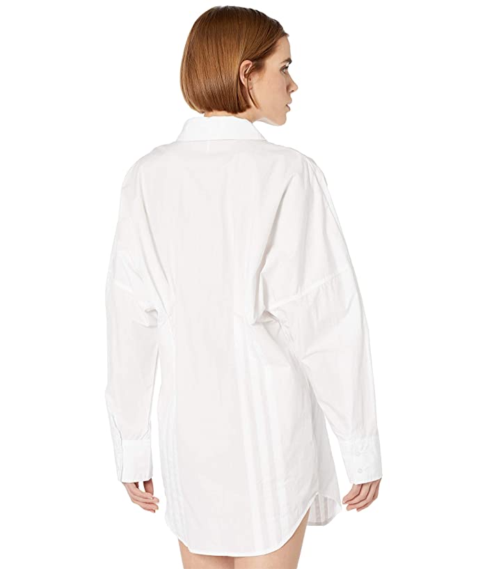 Vestido-camisa Taia feminino Free People, branco, tamanho extragrande