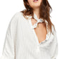 Camisa grande feminina Ava da Free People, branca, tamanho pequeno