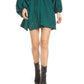 Vestido curto feminino Arzel manga comprida verde tamanho extragrande da Free People