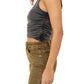 Blusa curta feminina Boulevard Cotton da Free People, preta, tamanho M