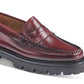 Sapatos baixos GH Bass Whitney Super Lug Sole Loafer femininos, vermelhos, tamanho 9,5