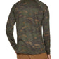 Camiseta de manga comprida com camada de base camuflada masculina Bass Outdoor, verde, tamanho grande