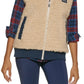Colete feminino Bass Outdoor Route Hiking Faux Sherpa Marrom Tamanho Médio