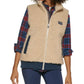 Colete feminino Bass Outdoor Route Hiking Faux Sherpa Marrom Tamanho Médio