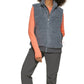 Colete feminino Bass Outdoor Route Hiking Faux Sherpa Cinza Tamanho Grande
