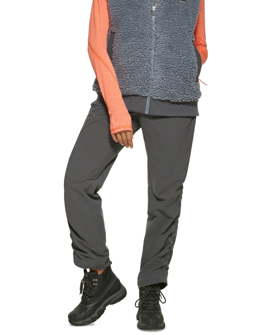 Colete feminino Bass Outdoor Route Hiking Faux Sherpa Cinza Tamanho Grande