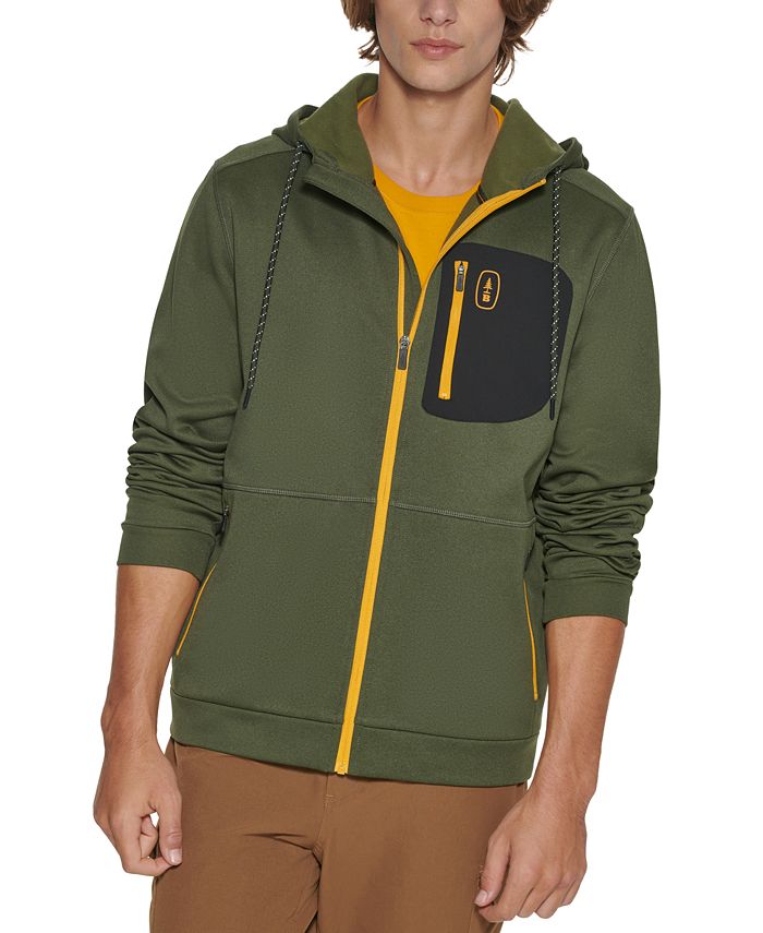 Jaqueta esportiva masculina Bass Outdoor Highline Trail Regular Fit Stretch Colorblocked com zíper e capuz, tamanho X-G