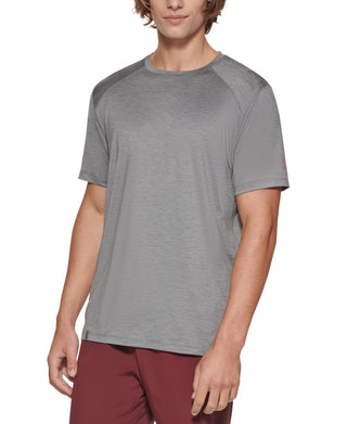 Camiseta de camada de base elástica com absorção de umidade Bass Outdoor Boundary Trek masculina, tamanho cinza -XL