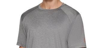 Camiseta de camada de base elástica com absorção de umidade Bass Outdoor Boundary Trek masculina, tamanho cinza -XL