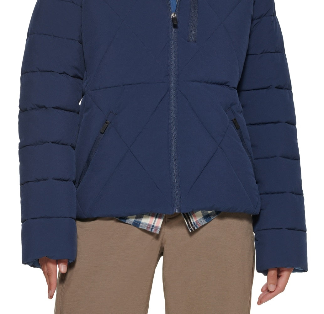 Jaqueta de caminhada com capuz Glacier feminina Bass Outdoor, azul, tamanho extragrande