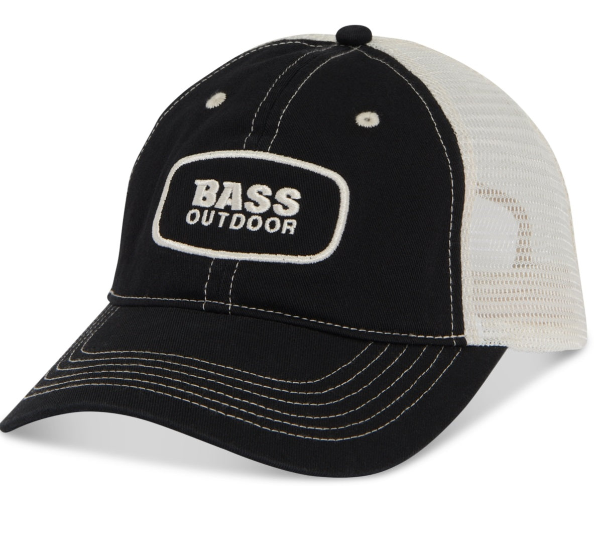 Boné Trail Loop Masculino Bass Outdoor Preto Tamanho Regular