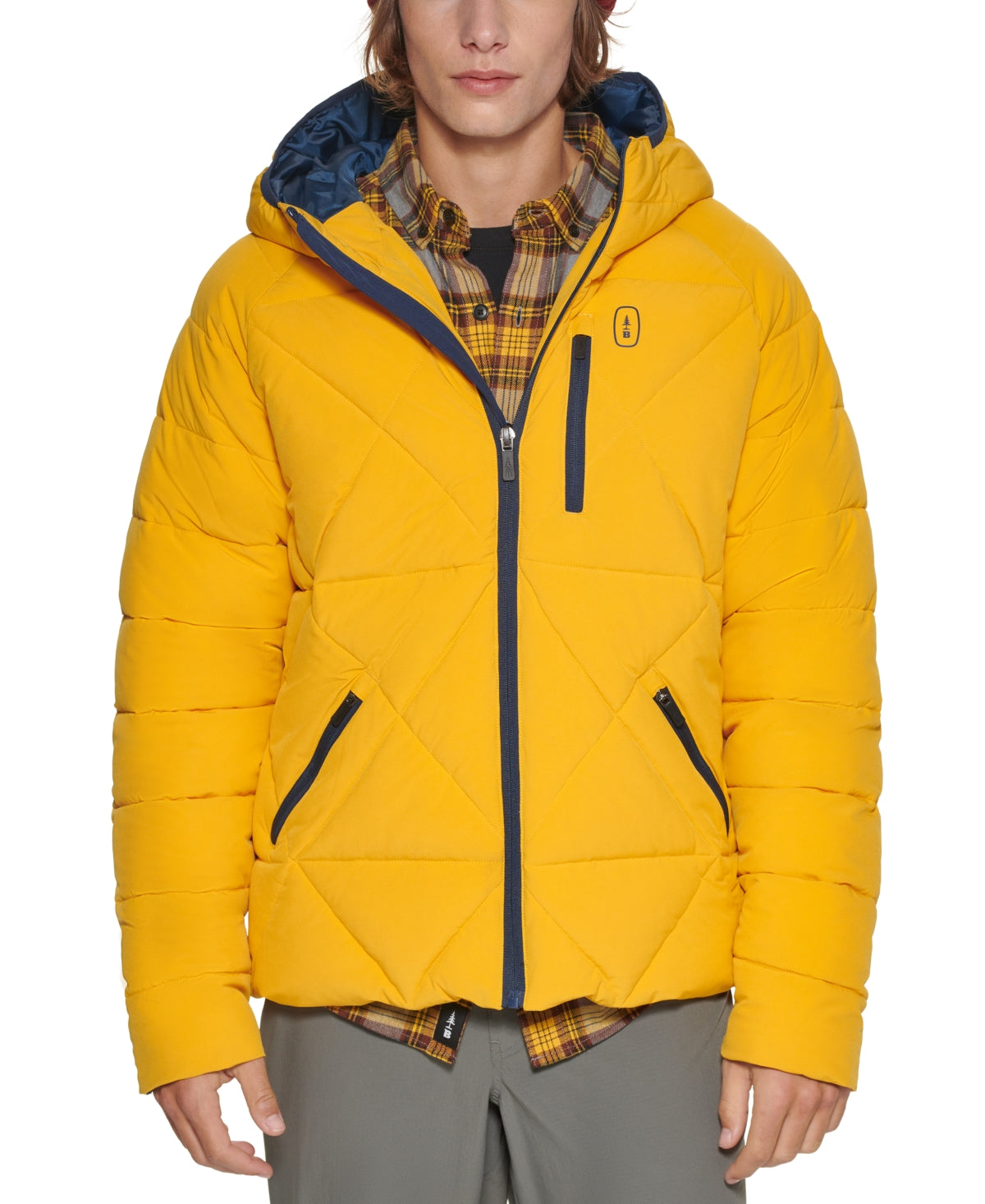 Jaqueta de caminhada masculina Bass Outdoor Glacier amarela tamanho XL