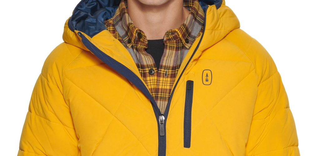 Jaqueta de caminhada masculina Bass Outdoor Glacier amarela tamanho XL