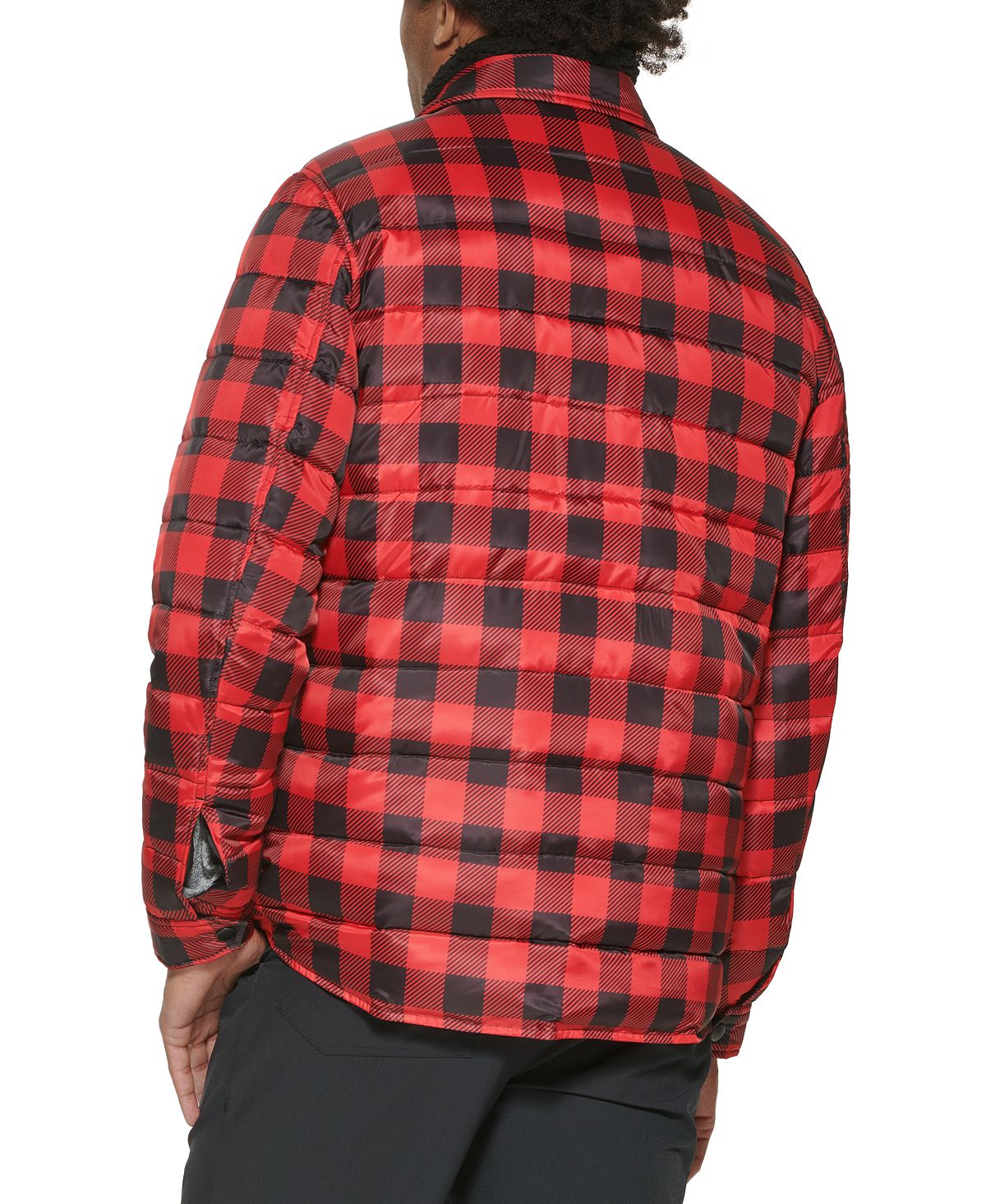Jaqueta masculina Mission Flannel Puffer GH Bass &amp; Co. vermelha, tamanho pequeno
