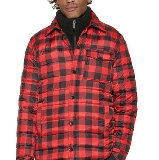 Jaqueta masculina Mission Flannel Puffer GH Bass &amp; Co. vermelha, tamanho pequeno