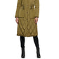 Casaco anorak com capuz feminino Kenneth Cole, verde, tamanho pequeno