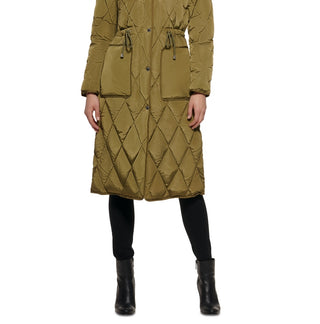 Casaco anorak com capuz feminino Kenneth Cole, verde, tamanho pequeno