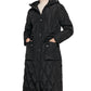 Casaco anorak com capuz feminino Kenneth Cole, preto, tamanho pequeno