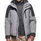 Jaqueta com capuz 3 em 1 masculina Club Room, cinza, tamanho extragrande
