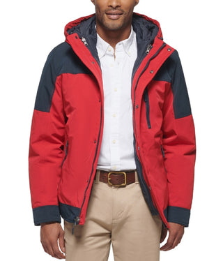 Club Room Men's 3 In 1 Hooded Jacket Red Size XX-Large