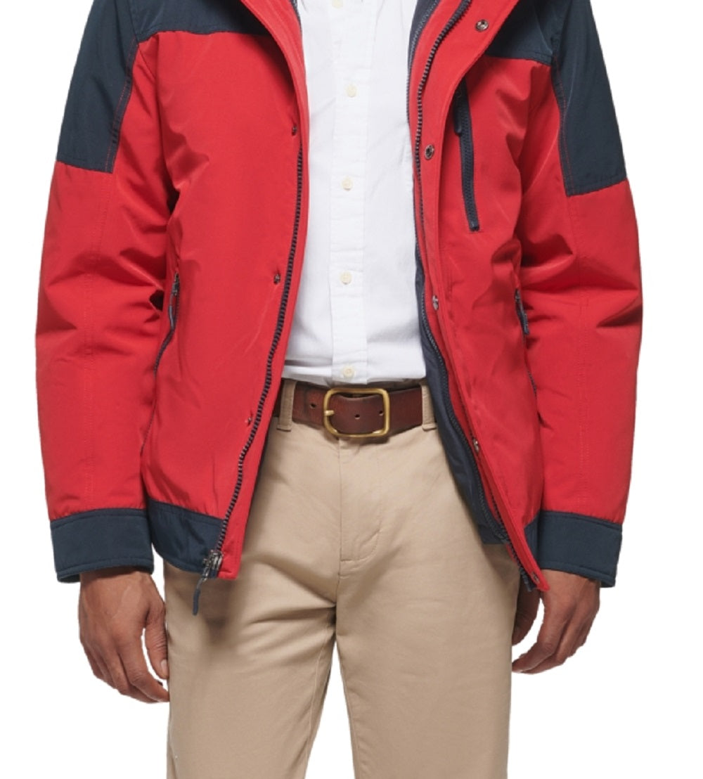 Jaqueta com capuz 3 em 1 masculina Club Room, vermelha, tamanho XX-G