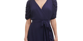 Kensie Women's Ruffled Long Maxi Dress Blue Size 6