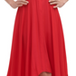 Vestido midi Kensie feminino com bainha de lenço, vermelho, tamanho 10