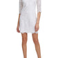 Vestido justo de renda Kensie feminino, branco, tamanho 8