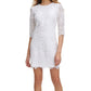 Vestido justo de renda Kensie feminino, branco, tamanho 8
