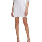 Vestido justo de renda Kensie feminino, branco, tamanho 8