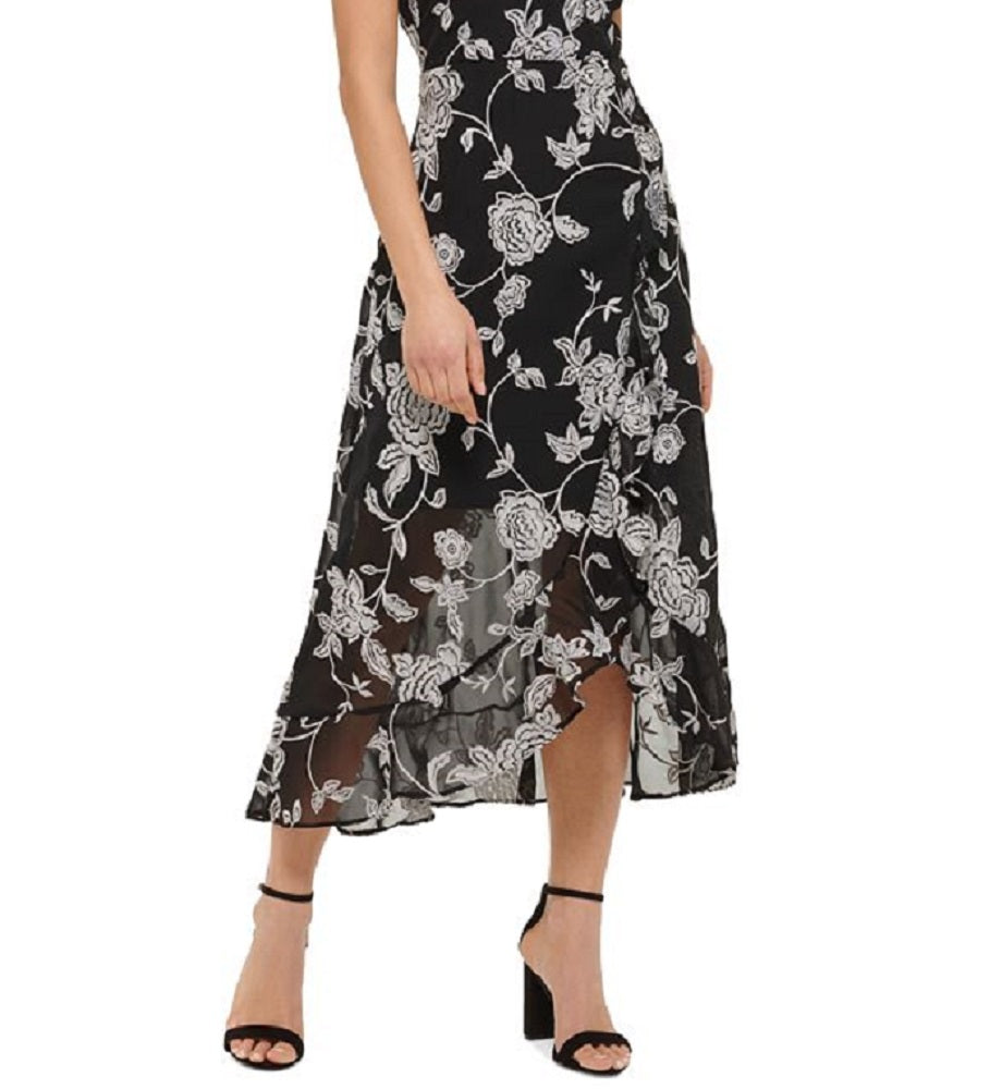 Vestido midi bordado feminino Kensie, branco, tamanho 8