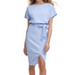 Vestido envelope feminino Kensie Bluson azul tamanho 8