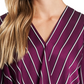 Blusa feminina Vince Camuto manga comprida com frente cruzada, vermelha, tamanho extrapequeno