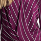 Blusa feminina Vince Camuto manga comprida com frente cruzada, vermelha, tamanho extrapequeno