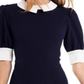 Vestido curto Mary Jane feminino Riley &amp; Rae azul tamanho grande