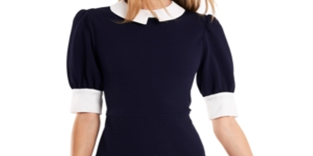 Vestido curto Mary Jane feminino Riley &amp; Rae azul tamanho grande